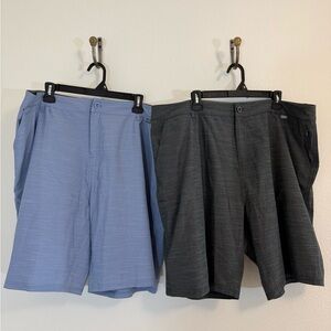 AFTCO Men's Charcoal and Slate Gray Shorts 42 Lot of 2